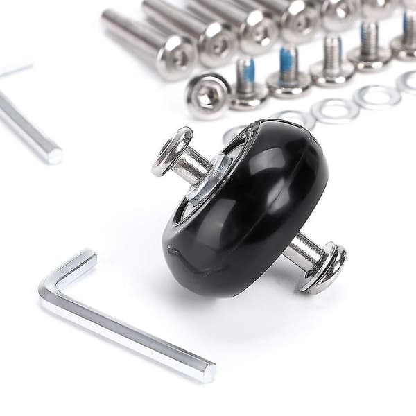 Set med 4 extra svängbara gummihjul 40 x 18 mm för resväska