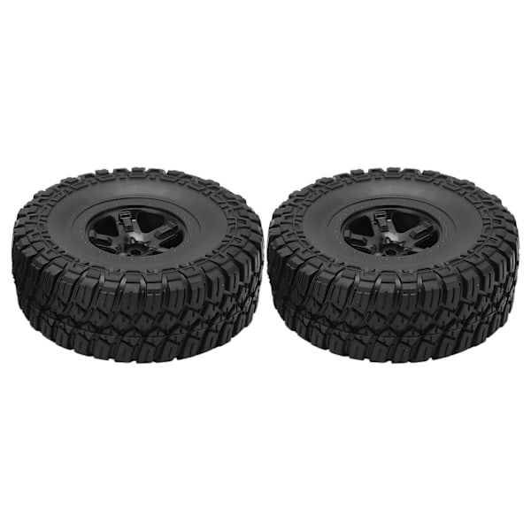 2 st 1/10 Modellbilsdäck RC Kort Lastbil Offroad Däck för Huanqi 727 Tillbehör