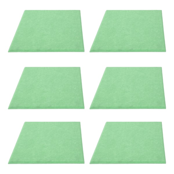 6st Akustisk Absorptionspanel Förtjockad Minska Reverb Ljudsäker Padding Absorber (Grön)