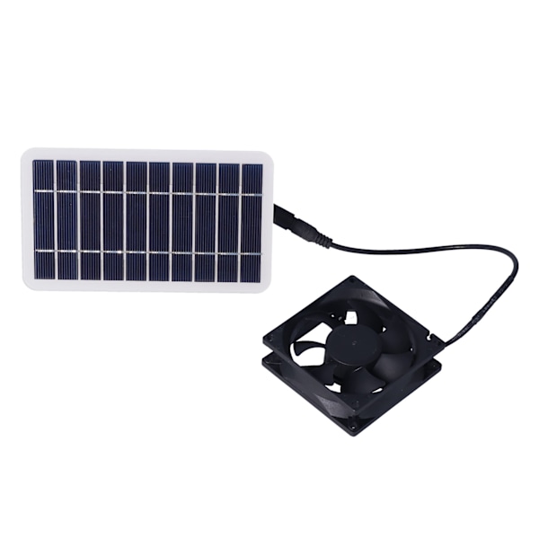 2,5W solcellepanel vifte Solvifte for husdyrutblåsning for utendørs planting