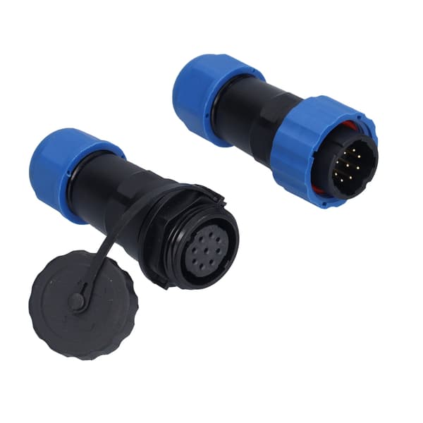 Vattentät kontaktmontering IP68 Aviation Power Socket 250V 5A för kabeltråd SP209 Pin