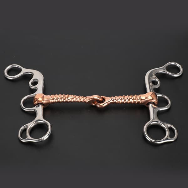 Rustfritt stål Hest Snaffle Trening Snaffle Bit Tilbehør Kompatibel med rideutstyr