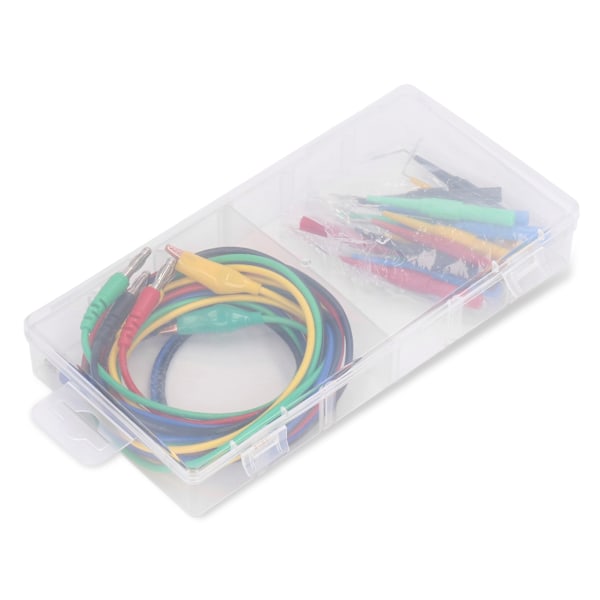 Bananplugg Testkablar Kit Nickelpläterade clips Bakre sondstift för multimeter 4 mm JT8005por