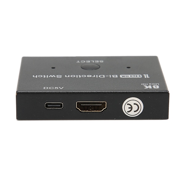 HD Multimedia Interface-veksler 48 Gbps 2x1/1x2 tosidig splitter støtter 8K 60Hz/30Hz 4K 120Hz/60Hz