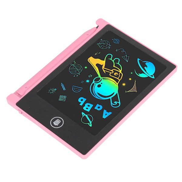 Mini LCD-tegnetbrett vanntett 4,4 tommer slettebar gjenbrukbar elektronisk tegnetbrett Doodle Board for 3-6 år gammel rosa