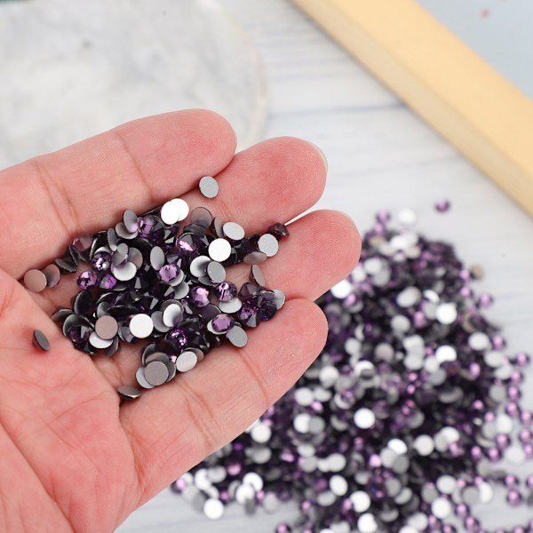 1440 st Kristallglas Strass A Flat Back Smycken Dekoration Diamant ss20 Lila
