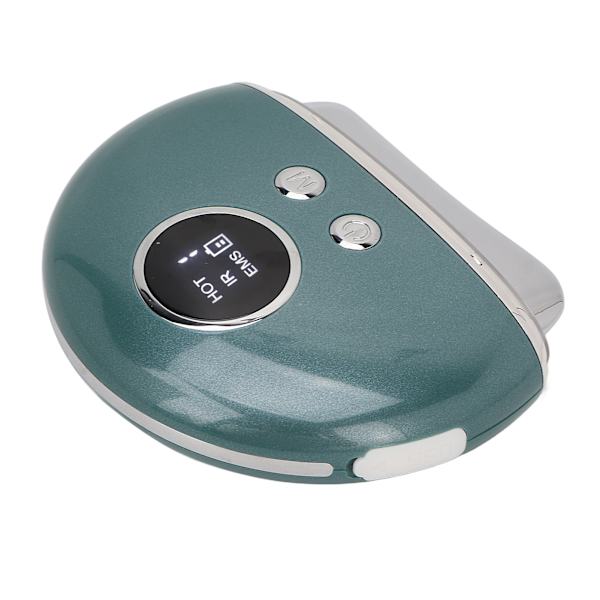Electric Gua Sha Machine Colorful Lights Micro Current Hudskrapning Ansiktsmassageenhet Grön