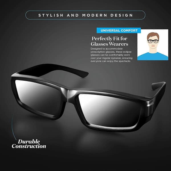 Solar Eclipse Glasses, Durable Plastic Solar Eclipse Eyewear for Direct Sun Viewing, New for 2024 (FMY) 4PCS