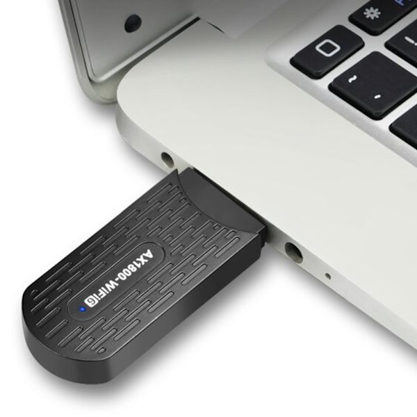 USB WiFi-adapter USB3.0 AX1800Mbps 2,4GHz 5Ghz High Gain-antenn MU MIMO Plug and Play WiFi-dongel för kontorsresor