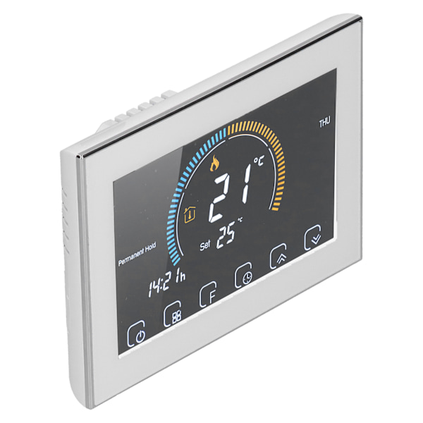 Husholdnings smart termostat med LCD-baggrundsbelysning temperaturstyring til vandgas AC95240V(BHT8000GCBlanc)