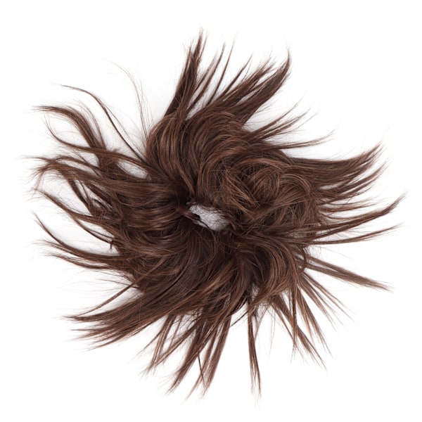 Fluffy Hair Bull Extensions Högtemperaturfiber Smutsigt Bulle Hårbit Rufsig Updo HårbullarQ17‑M4/30#