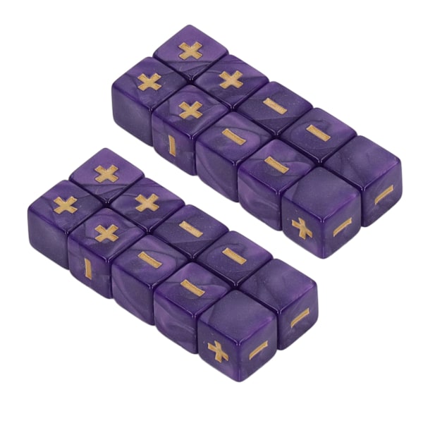 20st 16mm tärningsset Matematik Driftberäkning Minustecken plus leksaker för barn Klassrumsundervisningsmaterial Lila