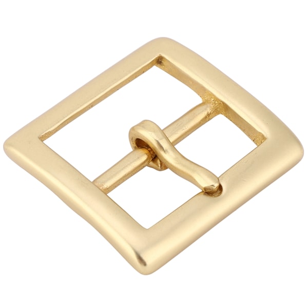 Messingbæltespænde Enkeltapp End Stang Hæl Guld Læder Håndværk Taske Hardware Tilbehør 40x56mm