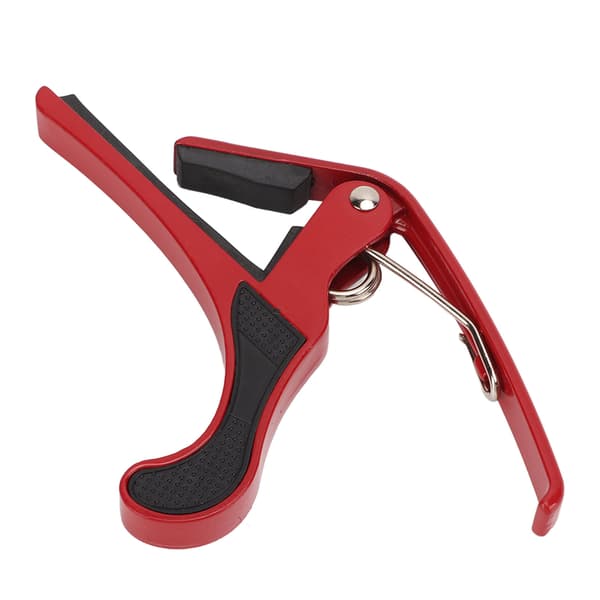 Gitarr Capo Alloy Quick Release Elgitarr Capo Set med 2 ST Guitar Picks Kompatibel med Banjo Mandolin Red
