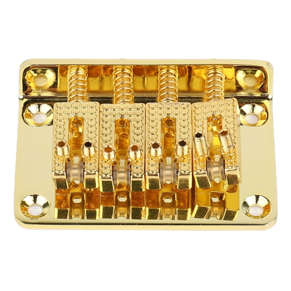 4 Strings Guitar Bridge Metal Enhanced Sound Snygg elektrisk gitarr Bridge Ersättning Guld