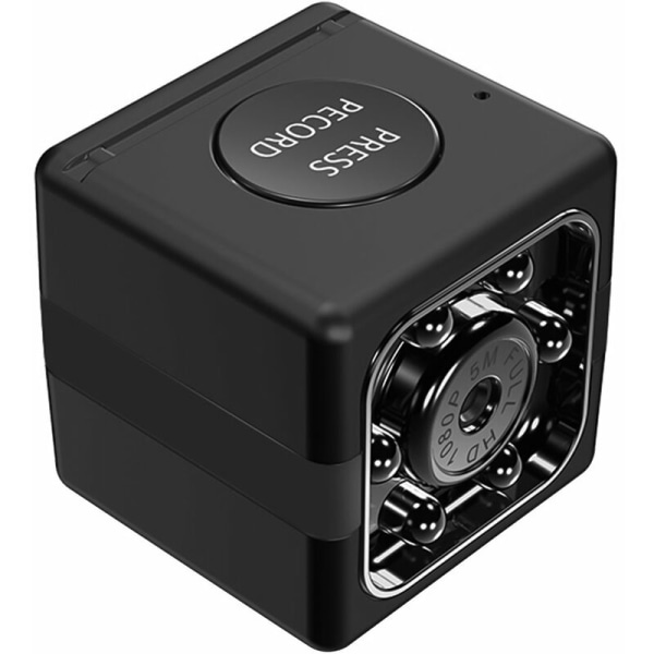 Mini sikkerhedskamera lille kamera 1080P med nattesyn og bevægelsesdetektion til indendørs barnepige fra redording video, model: sort