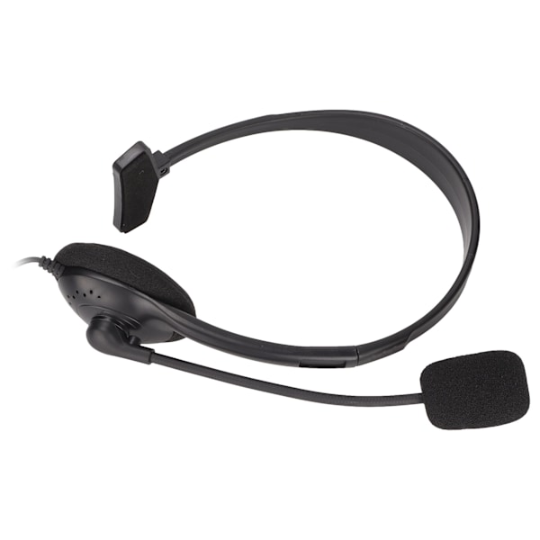 S480 Telefon Headset 3,5 mm Plugg Brusreducering Justerbart Single Ear Kundtjänst Headset för datorer Svart