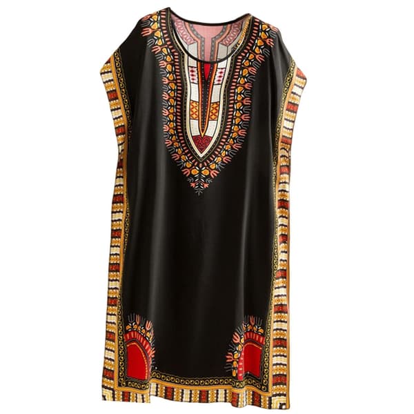 Dammode Strandklänning Boho Elegant Etnisk Klänning Black
