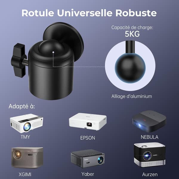 Justerbart projektorstativ 5 kg - til projektorer/kameraer