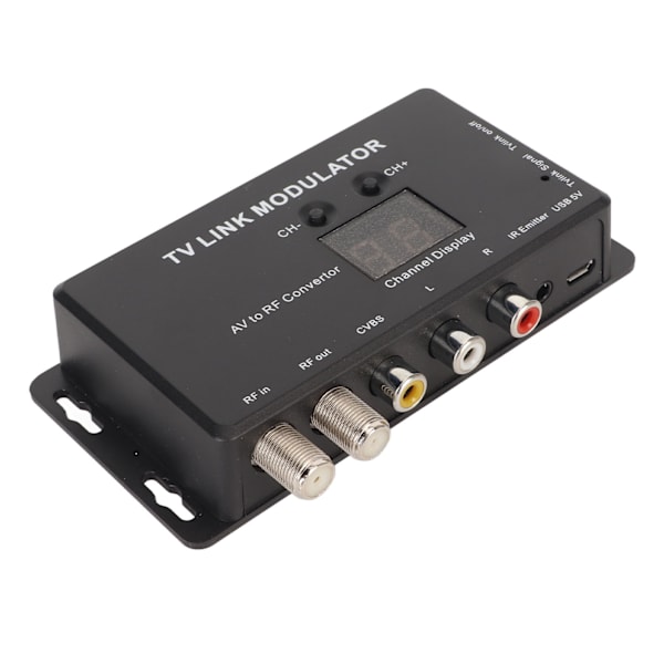 【NX】TV Link Modulator Justerbar Støtte PAL NTSC AV til RF-omformer med USB-ladekabel for A V-kilde dekoderbokser