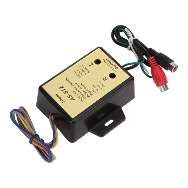 2 Channel Line High Low Impedance Adapter Audio Speaker Level Output Converter