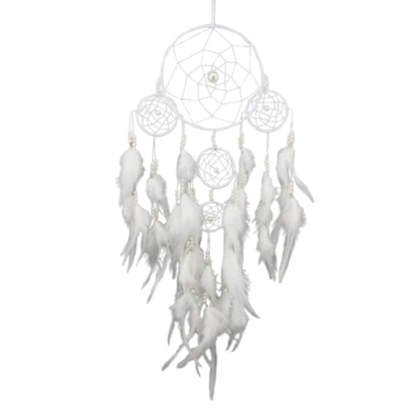 【NX】Dreamcatcher with Feathers White 60 x 15 cm 97