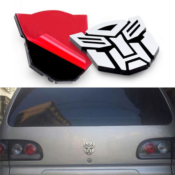 3D Logo Protector Autobot Transformers Tunnus Merkki Grafiikka De Hopea[NX] Silver 8.5×8.5×0.5CM
