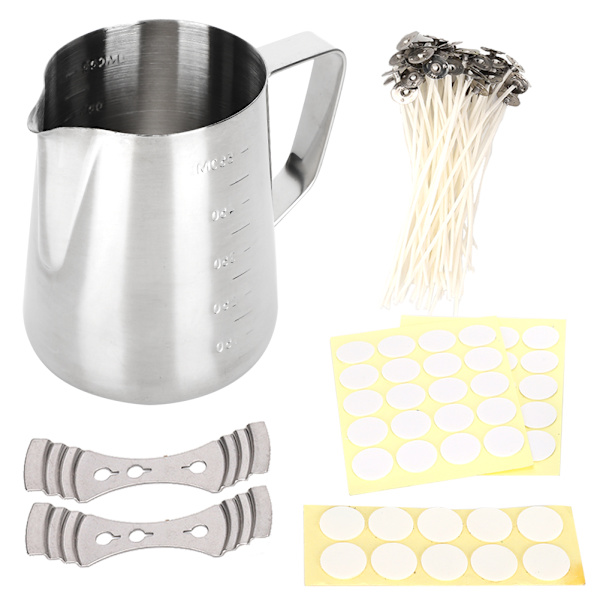 Ljustillbehör Kit White Dot Sticker Anti-korrosion Rostfritt stål Vax Smältkopp gör det själv-set