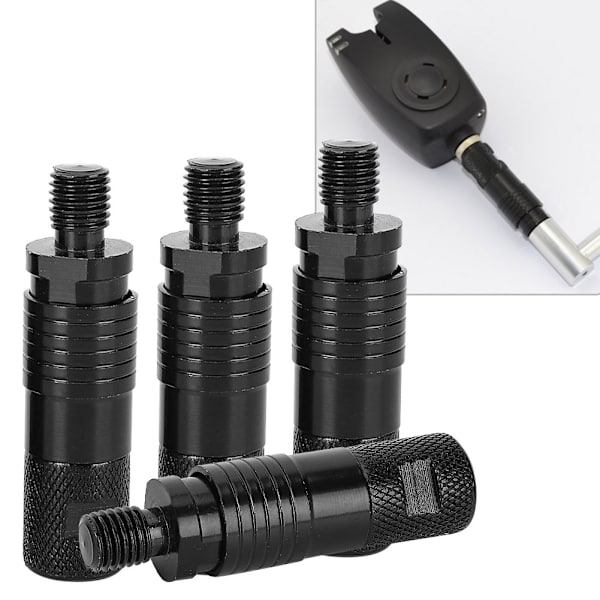 4 stk. New Fashion Metal fiskestang Pod Connectors Quick Release Bidmelderadaptere Sort