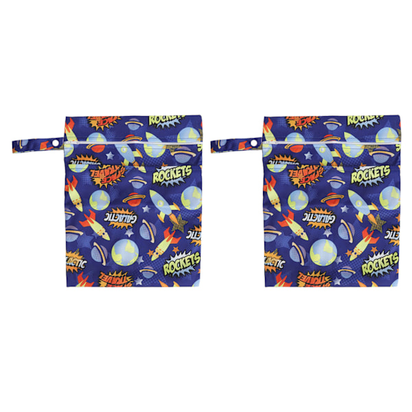 Vattentät våtväska Tvättbar förvaringstryckt Fashionabla dragkedjor med dubbla fickor Wet Dry Bag 11 X 15,7 tum