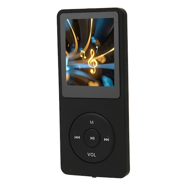 MP3 MP4-spiller 1,8-tommers skjerm 8 GB minne 64 GB utvidbar 30 timers avspilling Multifunksjons sportsmusikkspiller svart