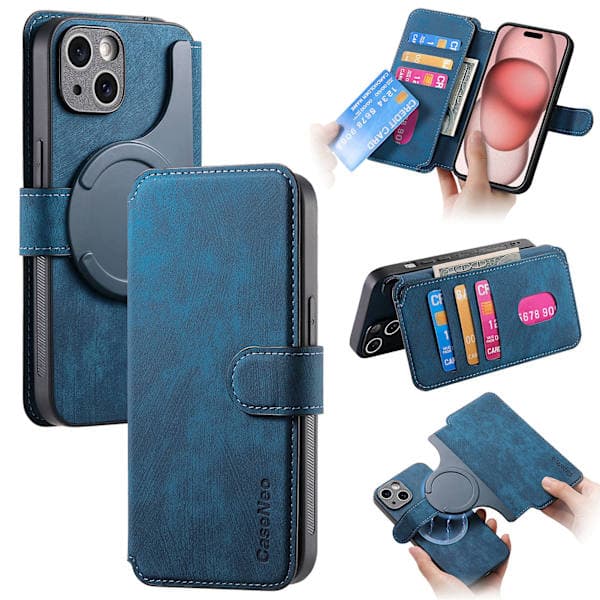 RFID-blocking case - an innovative magnetic Magsafe case with two-piece separable structure, compatible with iPhone series (blue) iP iphone XS Max