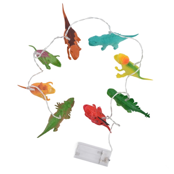 8 LED Dinosaur String Lights Batteridrivna String Lights Barn sovrum Tecknad Dekorativ lampa för jul födelsedag