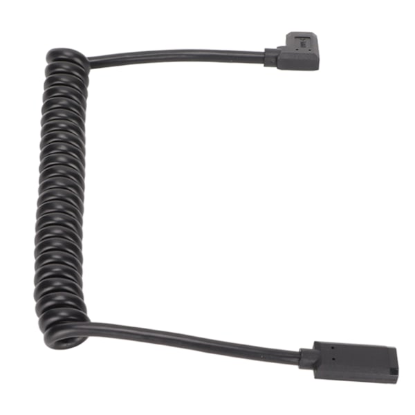 USB C -kaapeli USB C naar USB C uros 4K 60Hz 3A Nopea lataus 10Gbps 1,2m kierrejousi USB C virtakaapeli naaras pää uros sivutaivutus