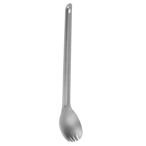 Lett Langt Håndtak Titanium Spork/Sked Metall Bestikksett for Utendørs Camping Langt Håndtak Sked og Gaffel