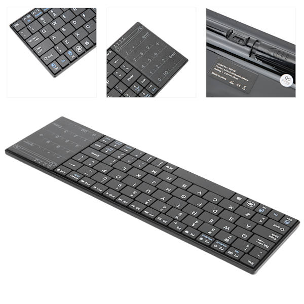 Trådlöst tangentbord med pekplatta för Bluetooth Ultratunn PC Datortillbehör KB709