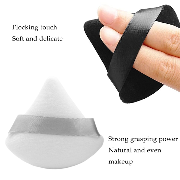 Pakke med 6 Makeup Puder Puffs Face Triangle Powder Puff til Kvinder og Piger Makeup Puff Makeup Tool