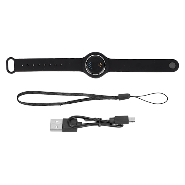 W8 Bluetooth-lokalisator Realtids Bærbar 5V/1A Intelligent Toveis Objektsøker for Android Svart