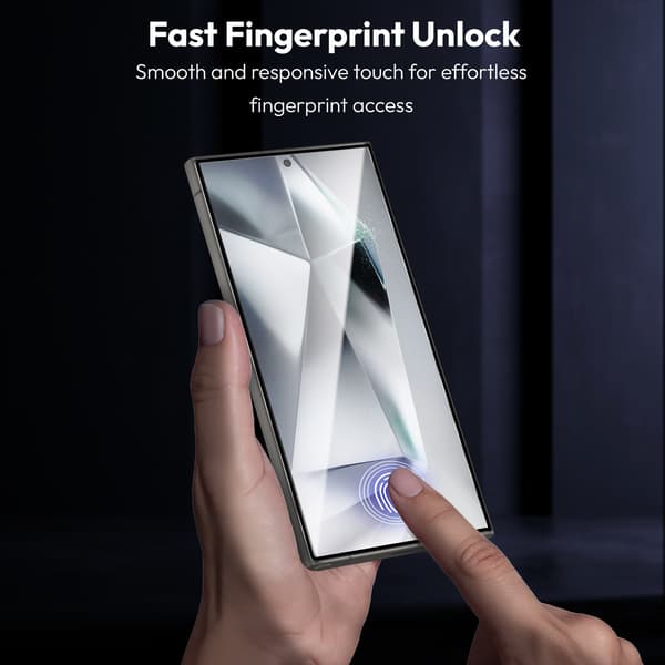 2-Pack Compatible with Samsung S24 Ultra Screen Protector & 1-Pack Lens Protector - Tempered Glass | [Automatic Installation] - Bubble-Free