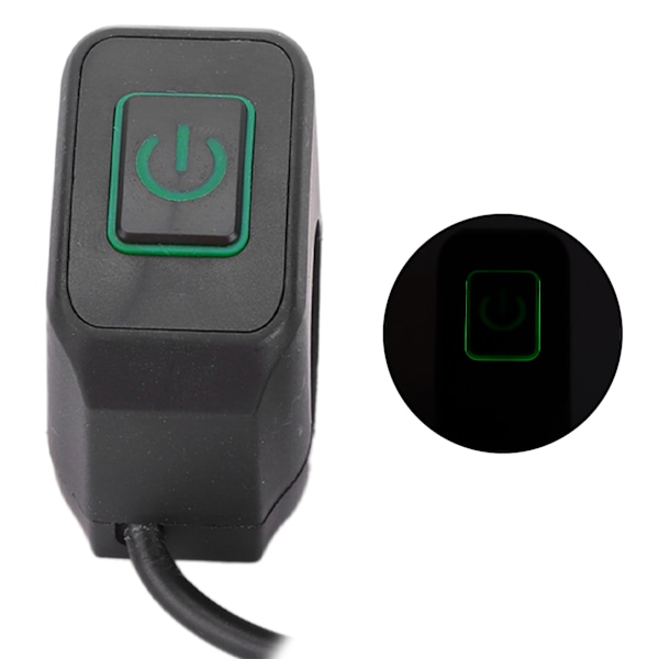 22mm Motorcykelstyre Switch Control Button Vattentät Universal för Strålkastargrön