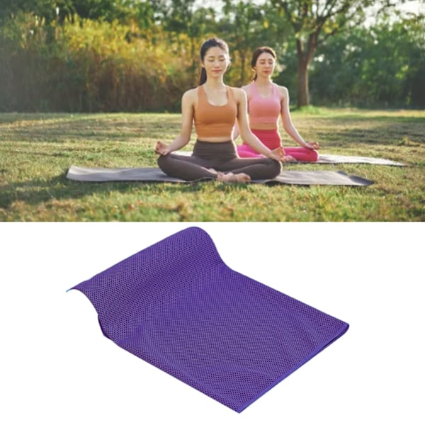 Kjølende Håndkle Fargefast Lett Ismyk Pustende Kaldt Håndkle for Yoga Sport Løping Trening Trening Fitness Lilla 30x90cm/11.81x35.43in
