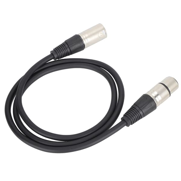 Mikrofonkabel 3-Pin XLR Han til XLR Hun Balanceret Mikrofonkabel til Studieoptagelse og Live Lyd Sort 1m / 3.3ft