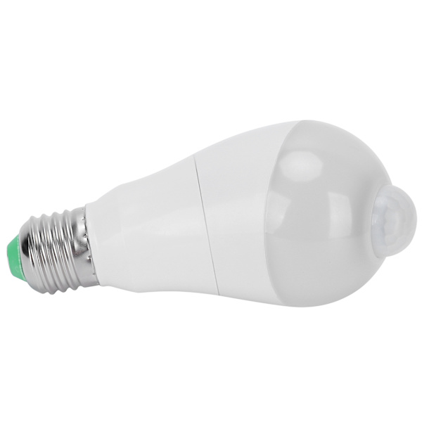 E27 Bevegelsessensorlampe 7W LED-induksjonslampe for gang/balkong 85‑265V rent hvitt lys