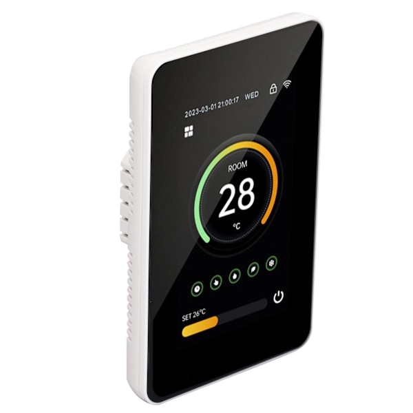 Smart WiFi Termostat Digital for Tuya App Control Hjem Gulvvarme Vertikal Skjerm 100‑250VAC 16A