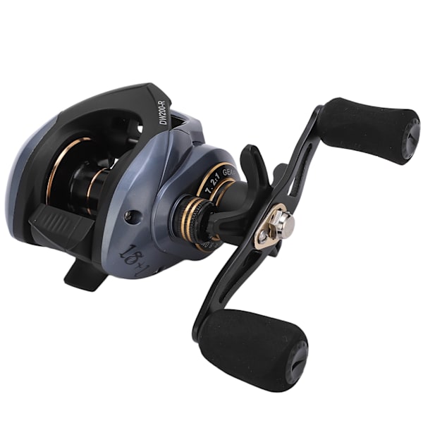 DW200 Baitcasting-kelat metalli 18+1BB 7.2:1 Nopea vaihde Double Brake Baitcast-kalastuskelat (oikea käsi)