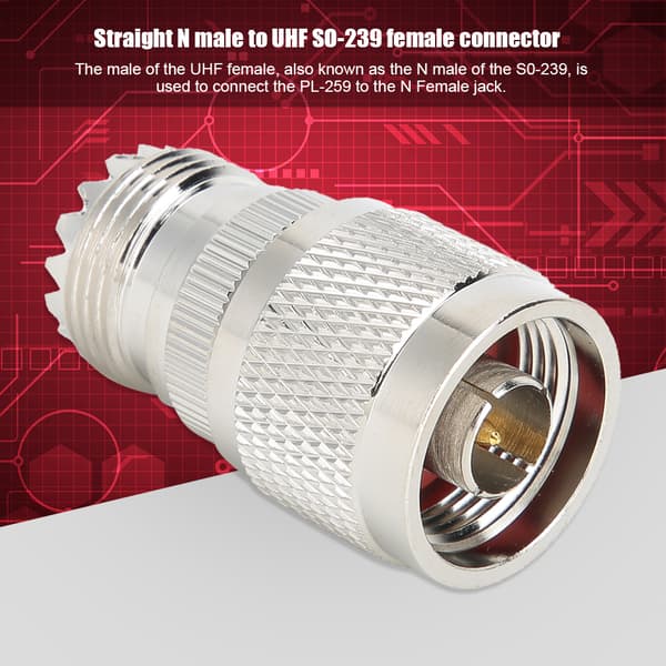 【NX】3 stk. lige N-type han til UHF SO-239 hun adapterstik til koaksialkabeladaptere