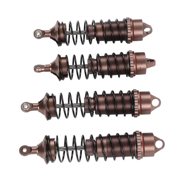 4 stk. RC Front Bag Støddæmper til ARRMA 1/8 til Typhon til Outcast Aluminium Legering RC Bil Fjederdæmper Brun