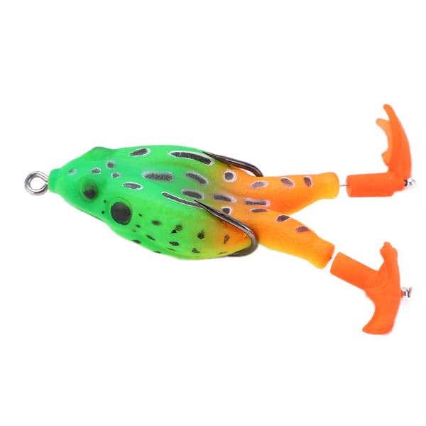 Thunder Frog Baits Flytande vattenfiskedrag med dubbla propellrar Ben Kompatibel med bas ormhuvud Laxfiske1#