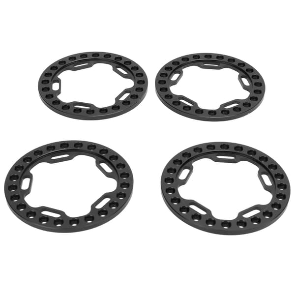 【NX】4 stk. ydre beadlock-ring til hjul 1,9 tommer erstatnings-beadlock-ringe til 1/10 RC-biler sort
