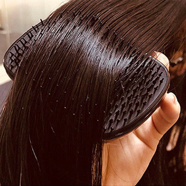 Compact Styler Hårborste Bärbar Hög Elasticitet Detangling Hårborste för Frisör Kvinnor Safirblå